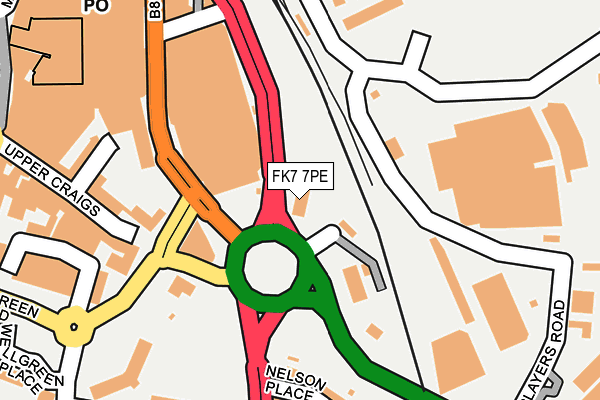FK7 7PE map - OS OpenMap – Local (Ordnance Survey)