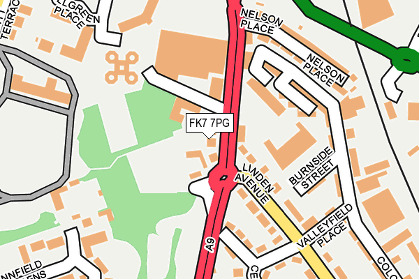FK7 7PG map - OS OpenMap – Local (Ordnance Survey)
