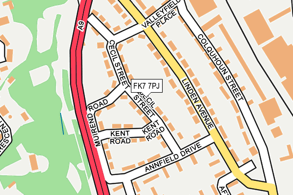 FK7 7PJ map - OS OpenMap – Local (Ordnance Survey)