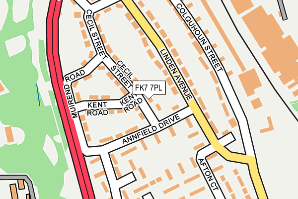 FK7 7PL map - OS OpenMap – Local (Ordnance Survey)