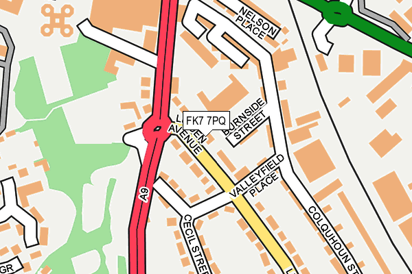 FK7 7PQ map - OS OpenMap – Local (Ordnance Survey)