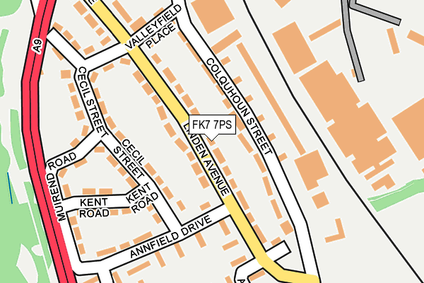 FK7 7PS map - OS OpenMap – Local (Ordnance Survey)