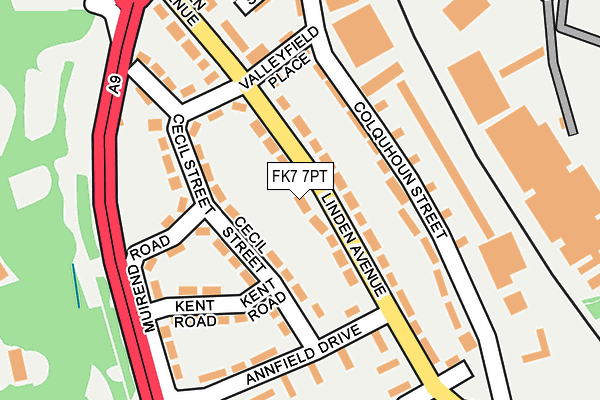 FK7 7PT map - OS OpenMap – Local (Ordnance Survey)