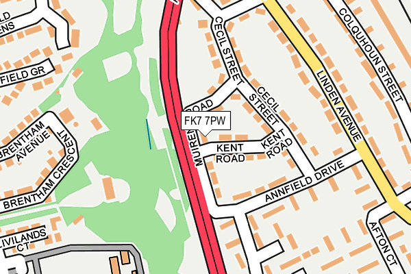 FK7 7PW map - OS OpenMap – Local (Ordnance Survey)