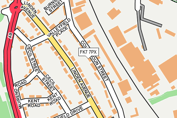 FK7 7PX map - OS OpenMap – Local (Ordnance Survey)