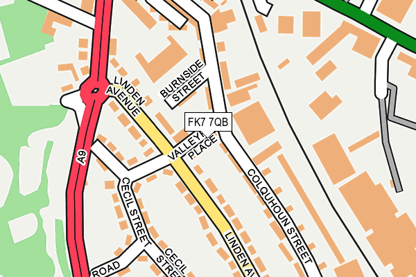 FK7 7QB map - OS OpenMap – Local (Ordnance Survey)