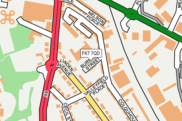 FK7 7QD map - OS OpenMap – Local (Ordnance Survey)