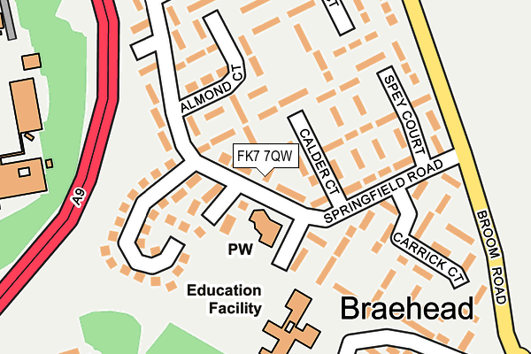 FK7 7QW map - OS OpenMap – Local (Ordnance Survey)