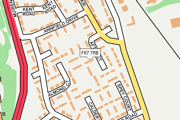 FK7 7RB map - OS OpenMap – Local (Ordnance Survey)