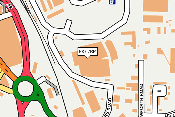 FK7 7RP map - OS OpenMap – Local (Ordnance Survey)