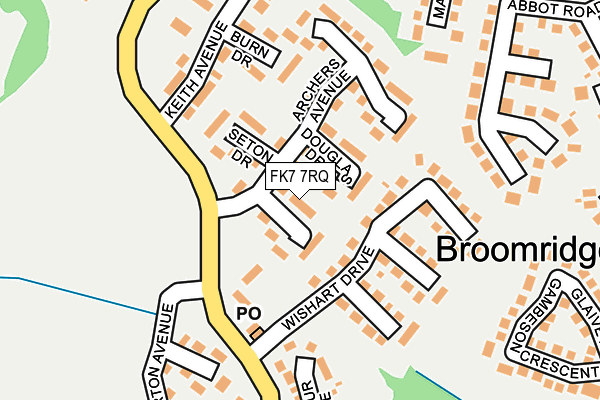 FK7 7RQ map - OS OpenMap – Local (Ordnance Survey)