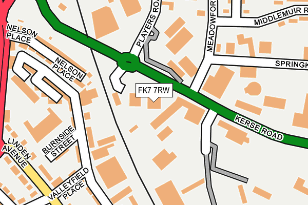 FK7 7RW map - OS OpenMap – Local (Ordnance Survey)