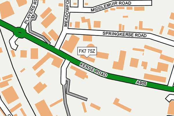FK7 7SZ map - OS OpenMap – Local (Ordnance Survey)