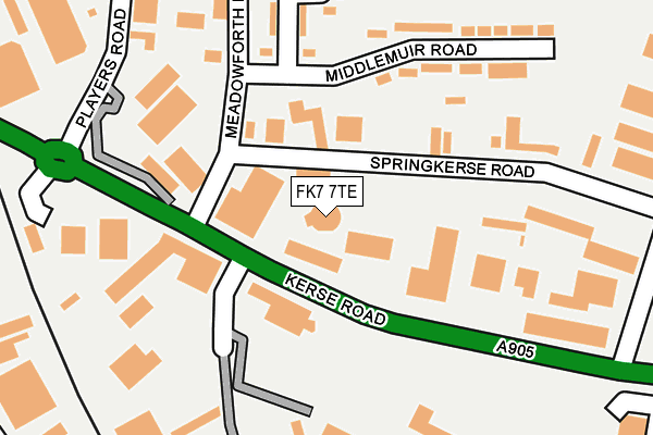 FK7 7TE map - OS OpenMap – Local (Ordnance Survey)