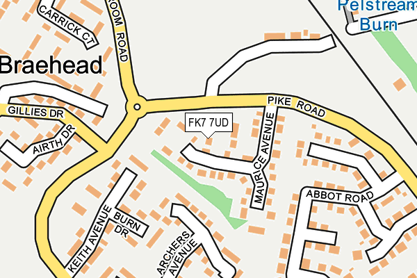 FK7 7UD map - OS OpenMap – Local (Ordnance Survey)