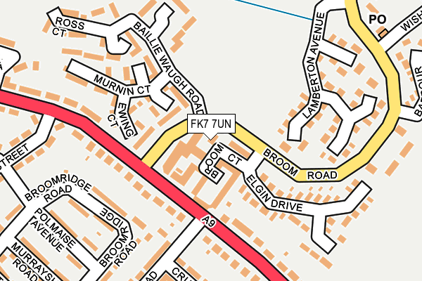 FK7 7UN map - OS OpenMap – Local (Ordnance Survey)