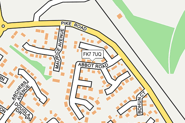 FK7 7UQ map - OS OpenMap – Local (Ordnance Survey)