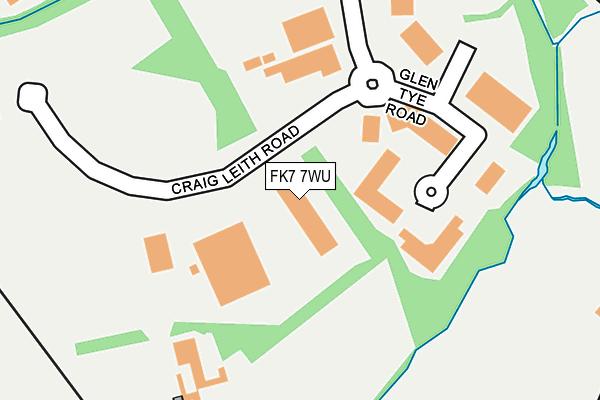 FK7 7WU map - OS OpenMap – Local (Ordnance Survey)