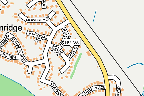 FK7 7XA map - OS OpenMap – Local (Ordnance Survey)