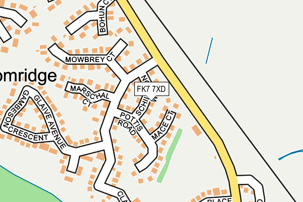 FK7 7XD map - OS OpenMap – Local (Ordnance Survey)