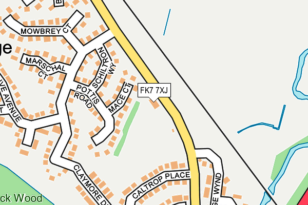 FK7 7XJ map - OS OpenMap – Local (Ordnance Survey)