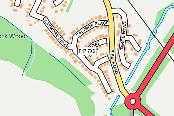 FK7 7XS map - OS OpenMap – Local (Ordnance Survey)
