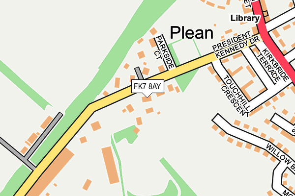 FK7 8AY map - OS OpenMap – Local (Ordnance Survey)