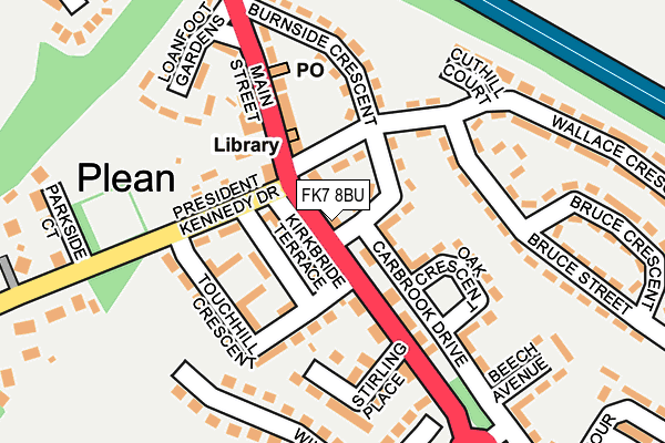 FK7 8BU map - OS OpenMap – Local (Ordnance Survey)