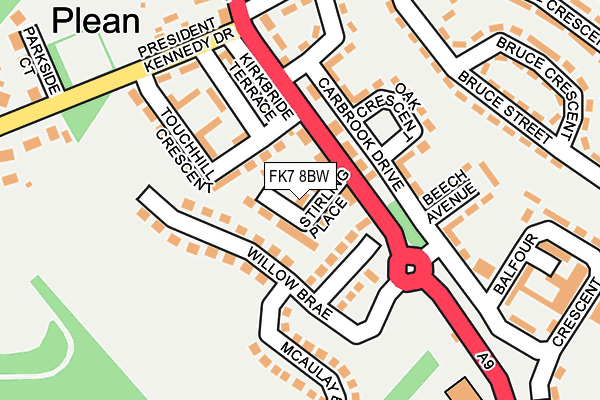 FK7 8BW map - OS OpenMap – Local (Ordnance Survey)