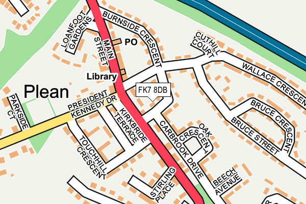 FK7 8DB map - OS OpenMap – Local (Ordnance Survey)