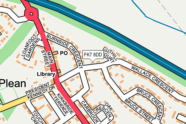FK7 8DD map - OS OpenMap – Local (Ordnance Survey)
