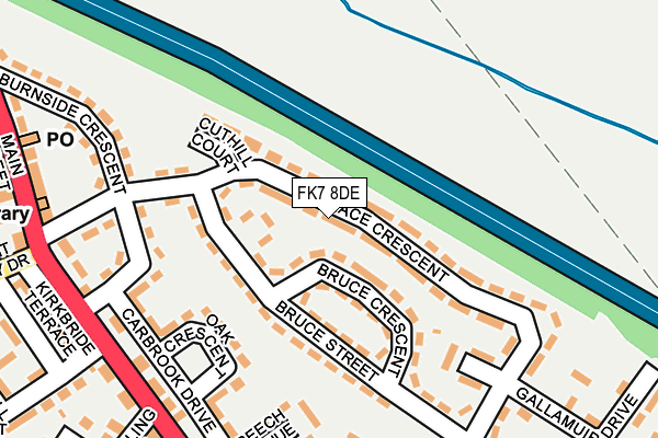 FK7 8DE map - OS OpenMap – Local (Ordnance Survey)
