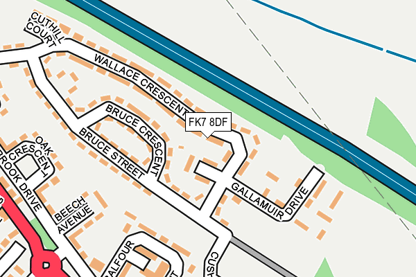 FK7 8DF map - OS OpenMap – Local (Ordnance Survey)