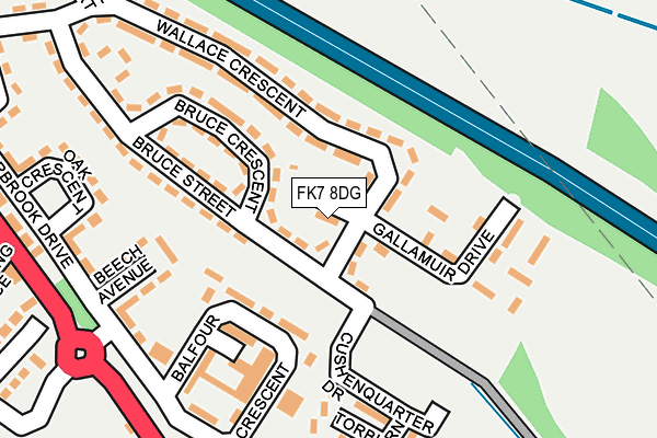 FK7 8DG map - OS OpenMap – Local (Ordnance Survey)