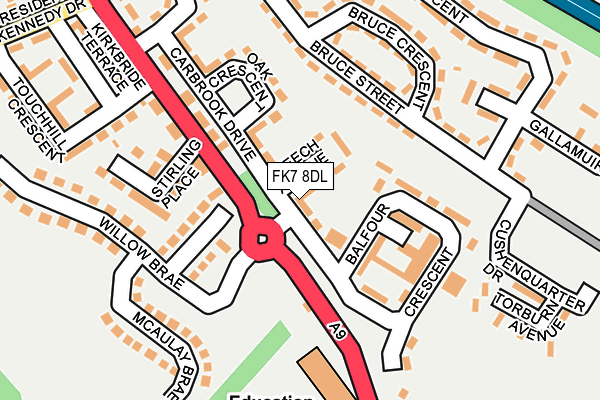 FK7 8DL map - OS OpenMap – Local (Ordnance Survey)