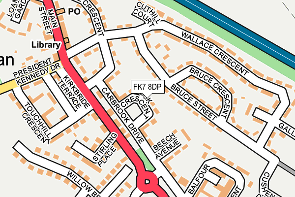 FK7 8DP map - OS OpenMap – Local (Ordnance Survey)