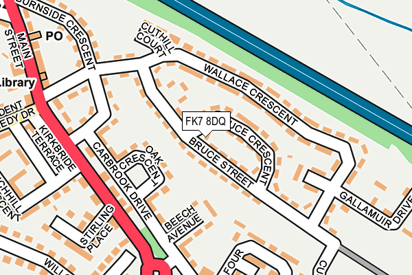 FK7 8DQ map - OS OpenMap – Local (Ordnance Survey)
