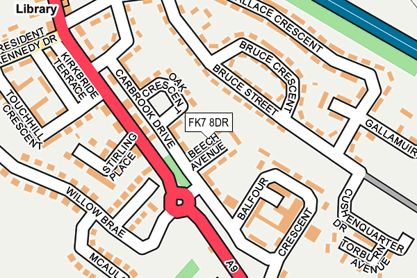 FK7 8DR map - OS OpenMap – Local (Ordnance Survey)