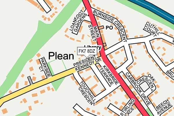 FK7 8DZ map - OS OpenMap – Local (Ordnance Survey)
