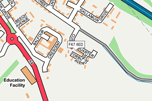 FK7 8ED map - OS OpenMap – Local (Ordnance Survey)