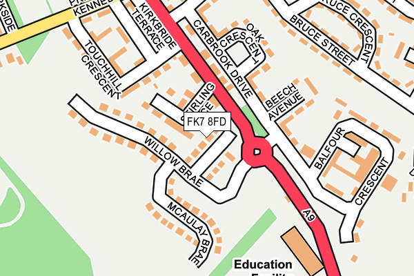 FK7 8FD map - OS OpenMap – Local (Ordnance Survey)