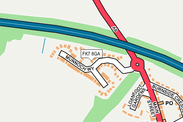 FK7 8GA map - OS OpenMap – Local (Ordnance Survey)
