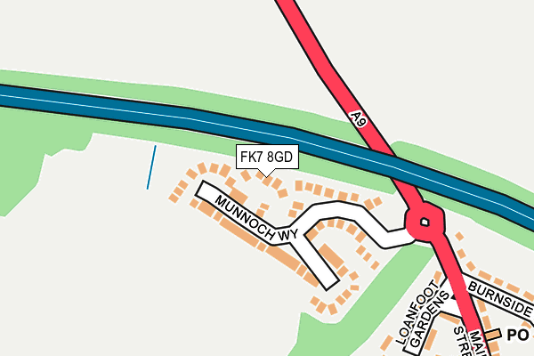 FK7 8GD map - OS OpenMap – Local (Ordnance Survey)