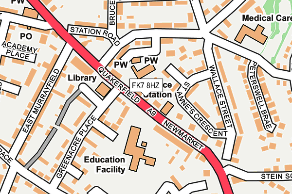 FK7 8HZ map - OS OpenMap – Local (Ordnance Survey)