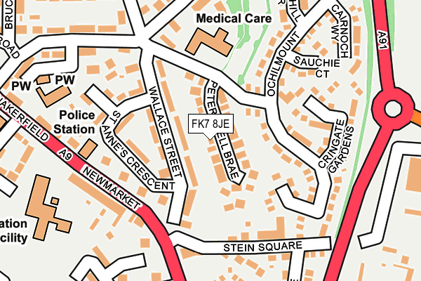 FK7 8JE map - OS OpenMap – Local (Ordnance Survey)