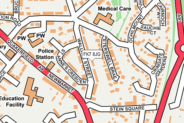 FK7 8JG map - OS OpenMap – Local (Ordnance Survey)