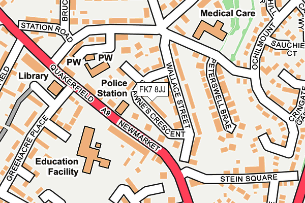 FK7 8JJ map - OS OpenMap – Local (Ordnance Survey)