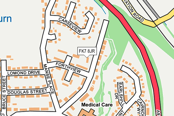 FK7 8JR map - OS OpenMap – Local (Ordnance Survey)