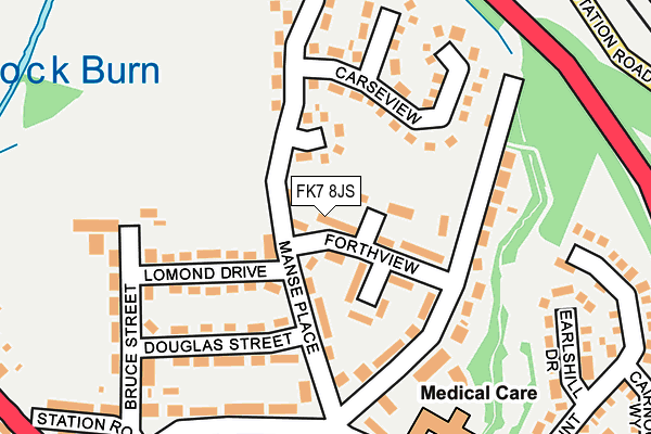 FK7 8JS map - OS OpenMap – Local (Ordnance Survey)