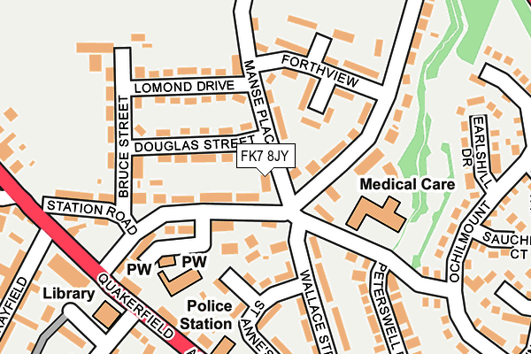 FK7 8JY map - OS OpenMap – Local (Ordnance Survey)